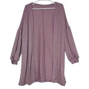 Alishebuy Women's Puff Sleeve Front Slit Cardigan in Medium Purple. Size M NWT.